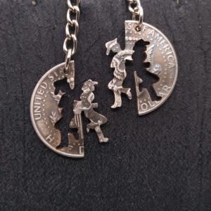 Cowboy-Cowgirl 2pc Set Pendant/Necklace/Keychain YOUR CHOICE