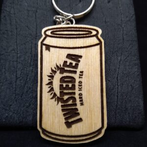 Twisted Tea Can Laser Engraved Keychain