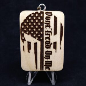 Don't Tread On Me Punisher Laser Engraved Keychain 2 Choices