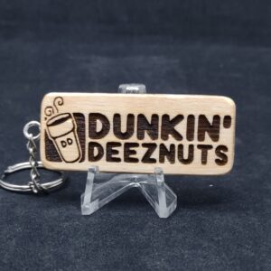 Dunkin Deeznuts Laser Engraved Keychain