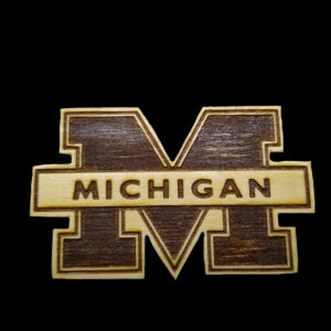 Michigan Football Logo Laser Engraved