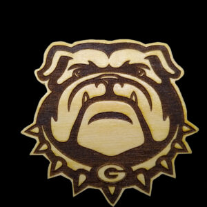 Georgia Football Logo Laser Engraved