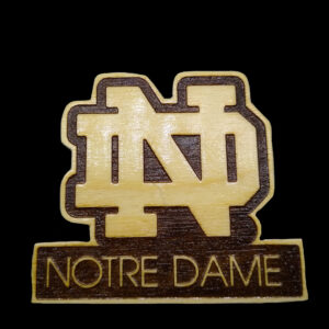 Indiana ND Football Logo Laser Engraved