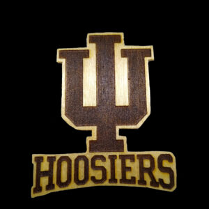 Indiana HOO Football Logo Laser Engraved