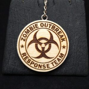 Zombie Outbreak Response Team Laser Engraved Keychain