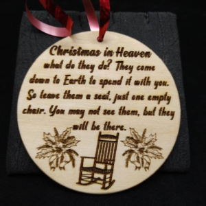 Christmas in Heaven Laser Engraver Ornament or Magnet