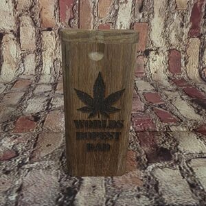 World's Dopest Dad Dugout One Hitter Laser Engraved