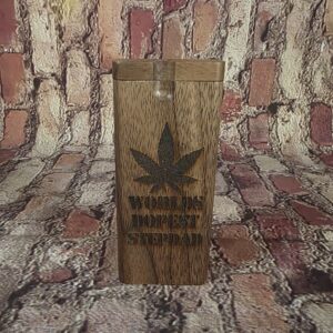 World's Dopest Stepdad Dugout One Hitter Laser Engraved