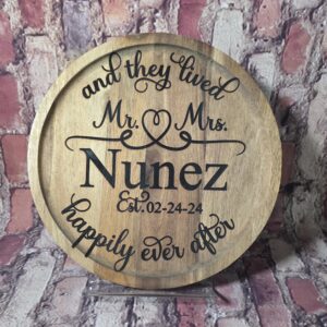 Name/Date Wedding Plaque