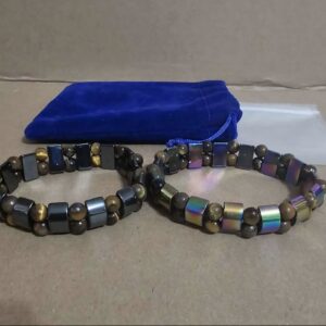 Tiger Eye & Hematite Stone Bead Bracelet Set