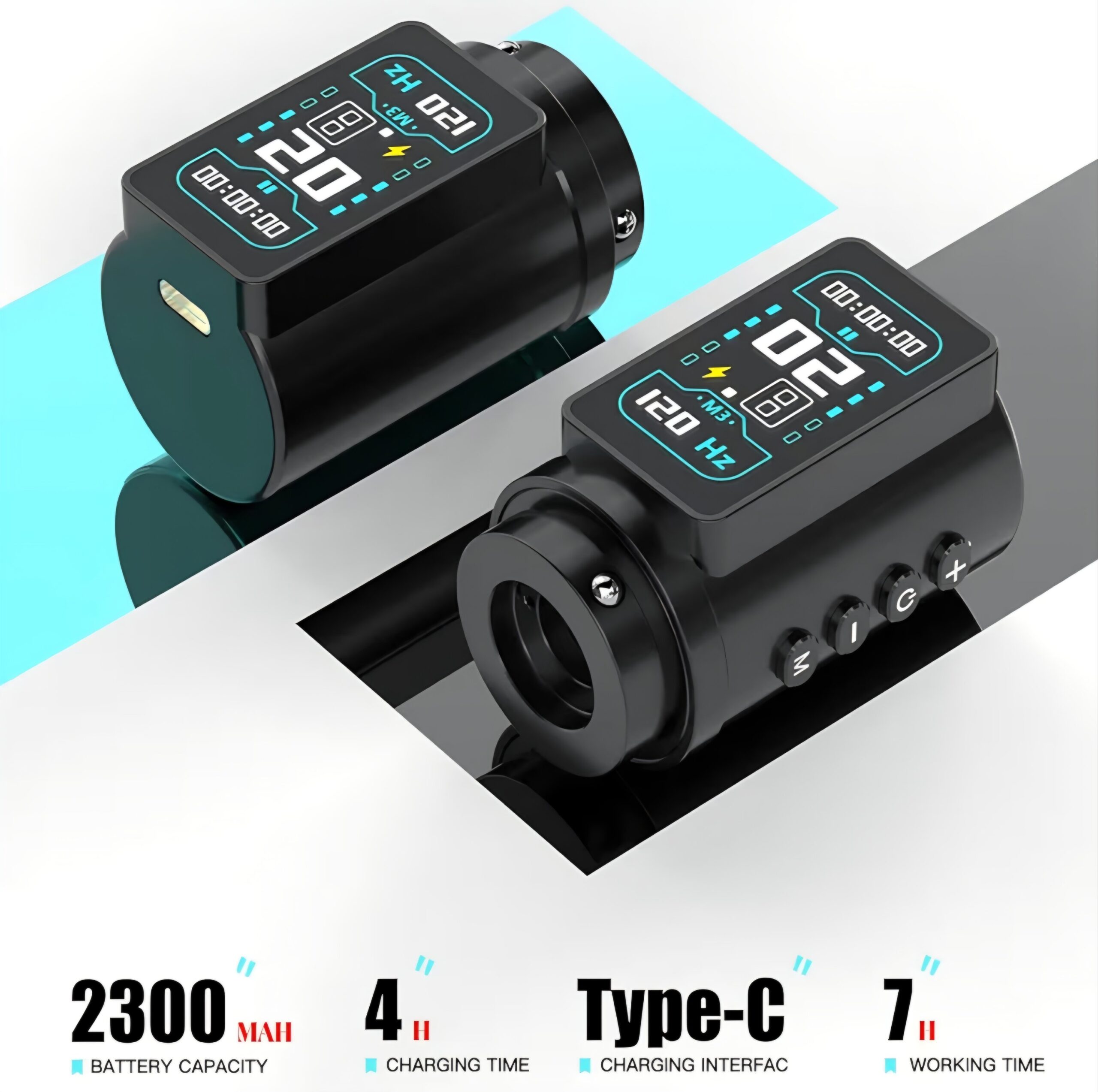 Wormhole Tattoo Machine Kit with 2Pcs 2300mAh Battery WTK370 - Black - Image 7