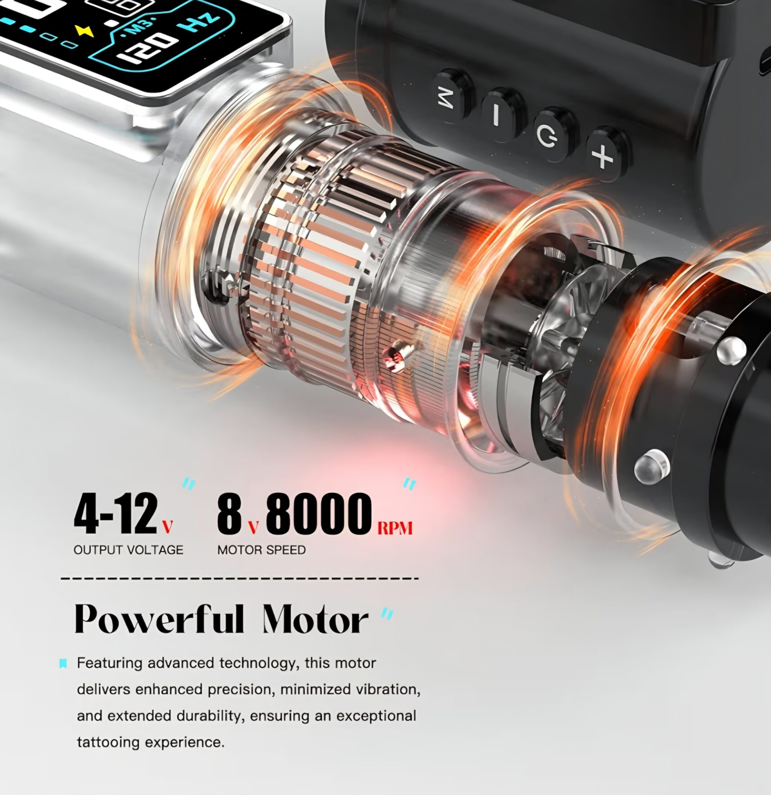 Wormhole Tattoo Machine Kit with 2Pcs 2300mAh Battery WTK370 - Black - Image 8