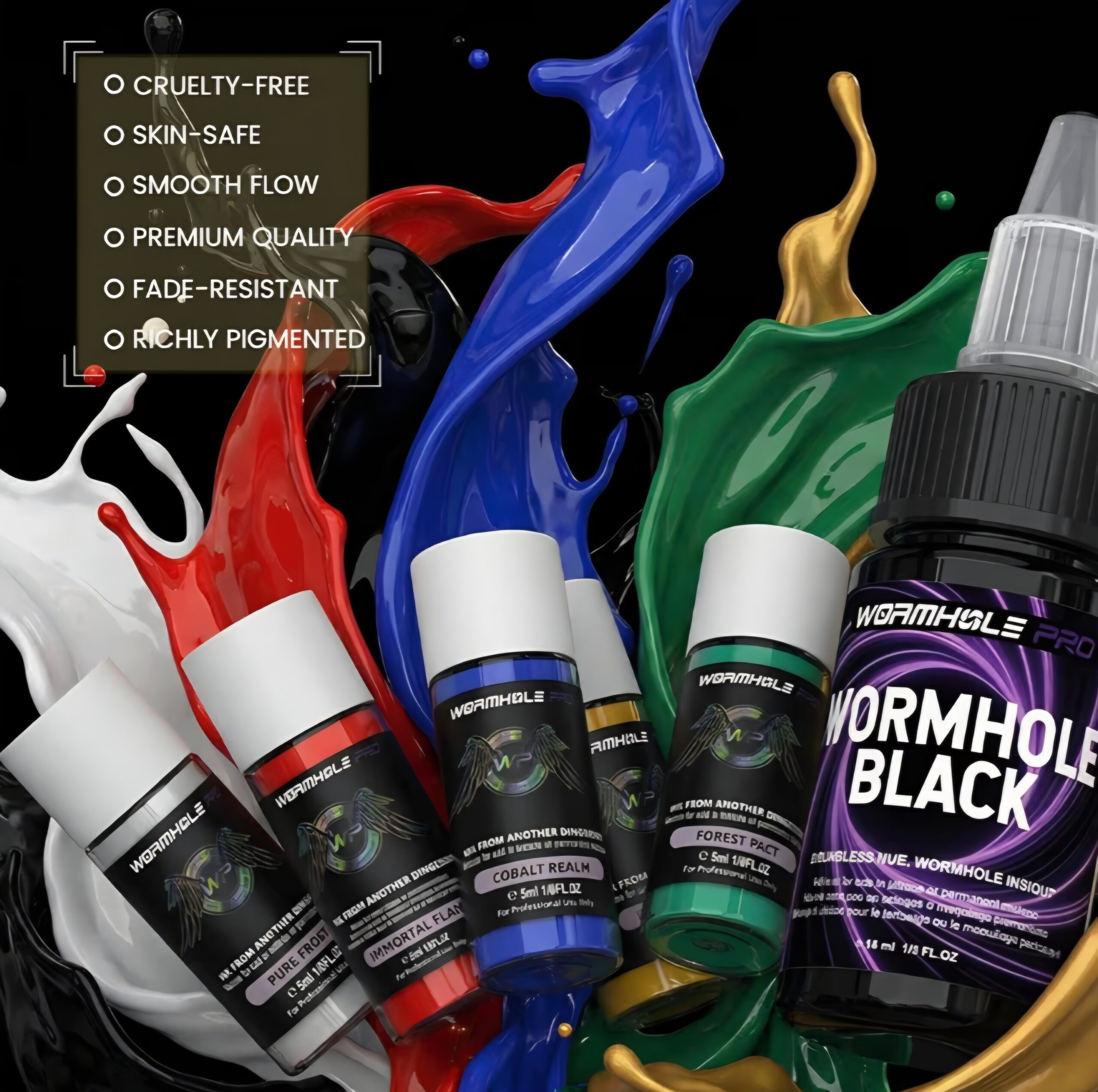 Wormhole Wireless Dual Battery Tattoo Kit - Gold - Image 4