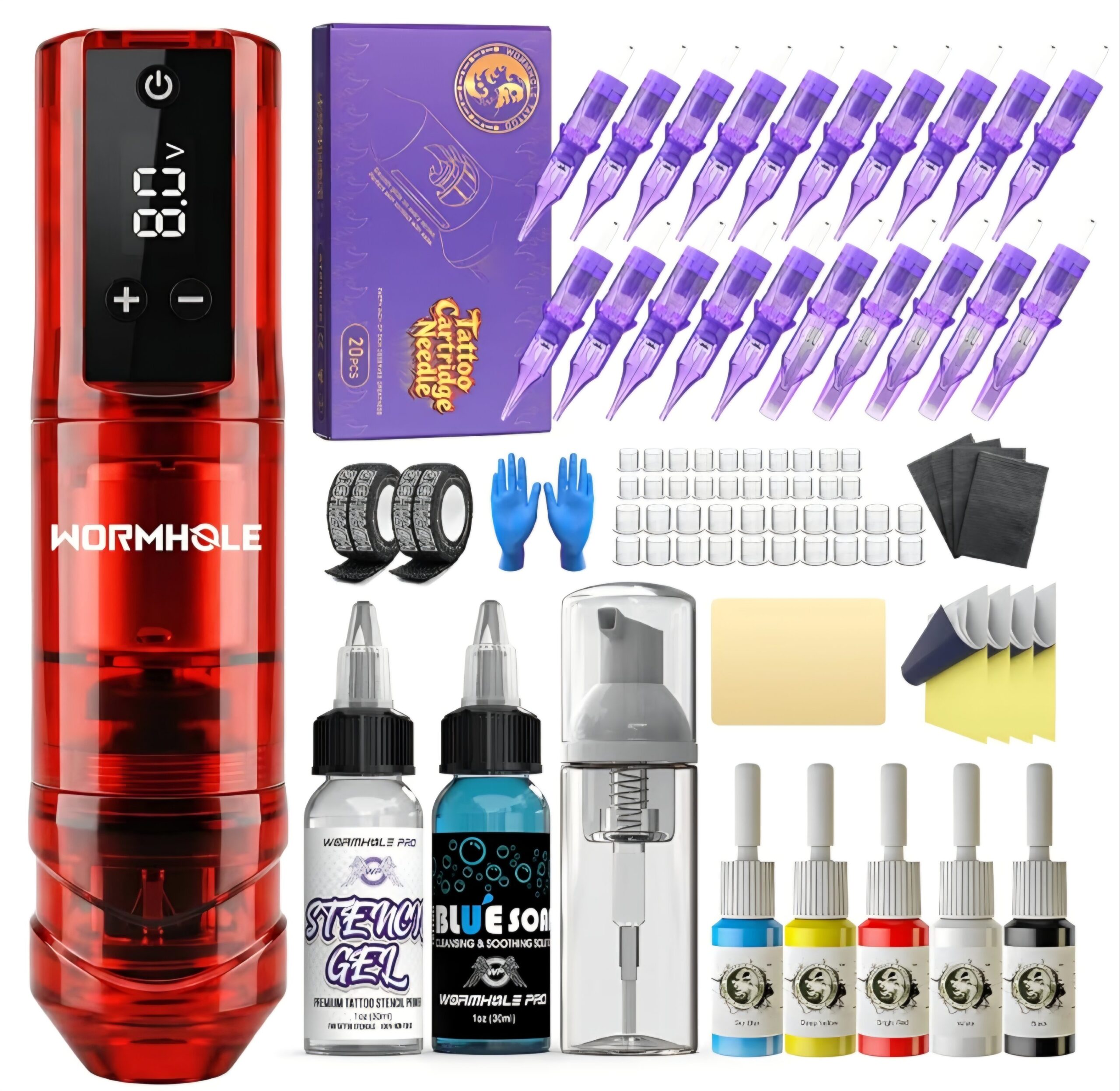 Wormhole Wireless Tattoo Pen Kit - Red